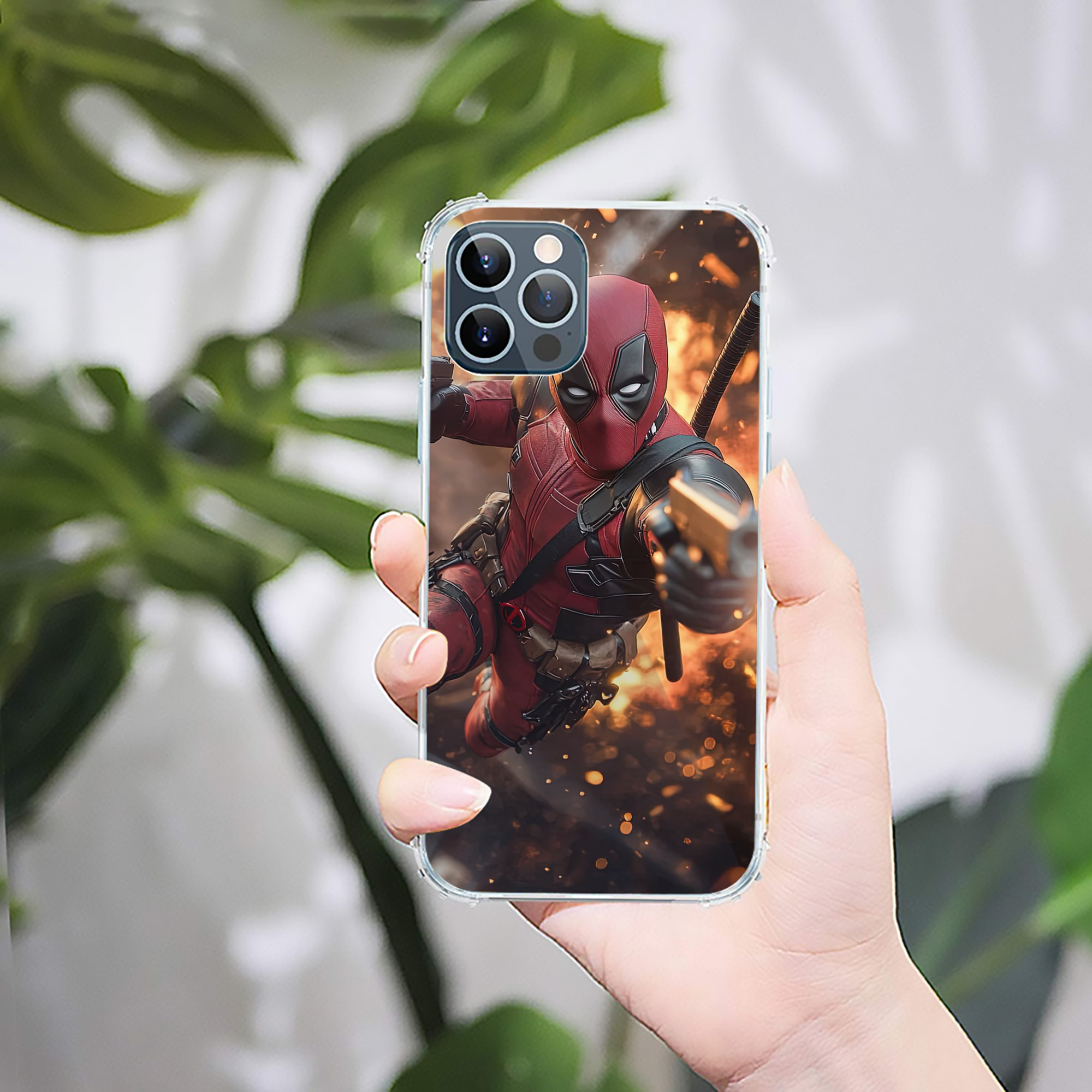 （画像用） Deadpool デッドプール 【iPhone 12シリーズ対応】透明スマホケース（クリアソフトケース）